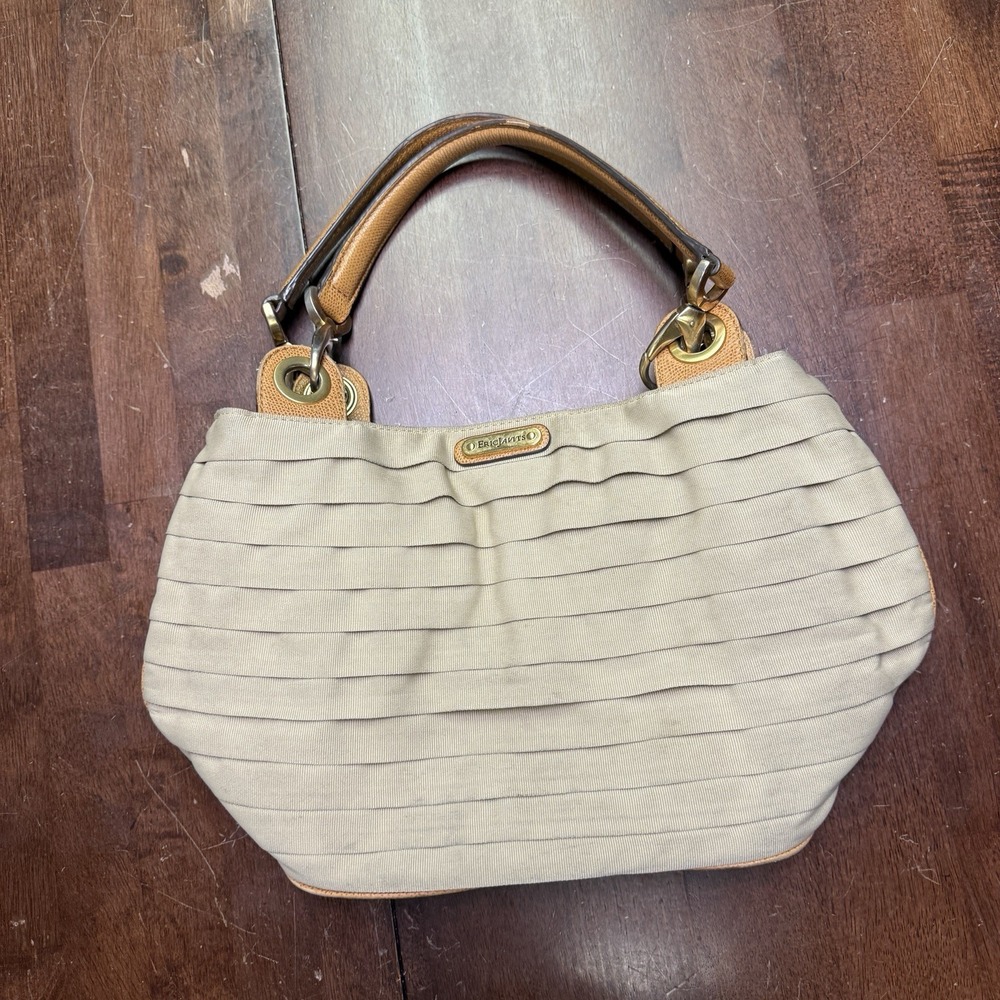 ERIC JAVITS New‎ York  Medium Soft Beige Woven Tote Shoulder Handbag